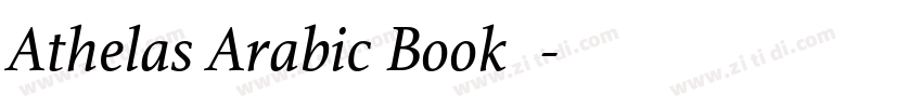 Athelas Arabic Book字字体转换
